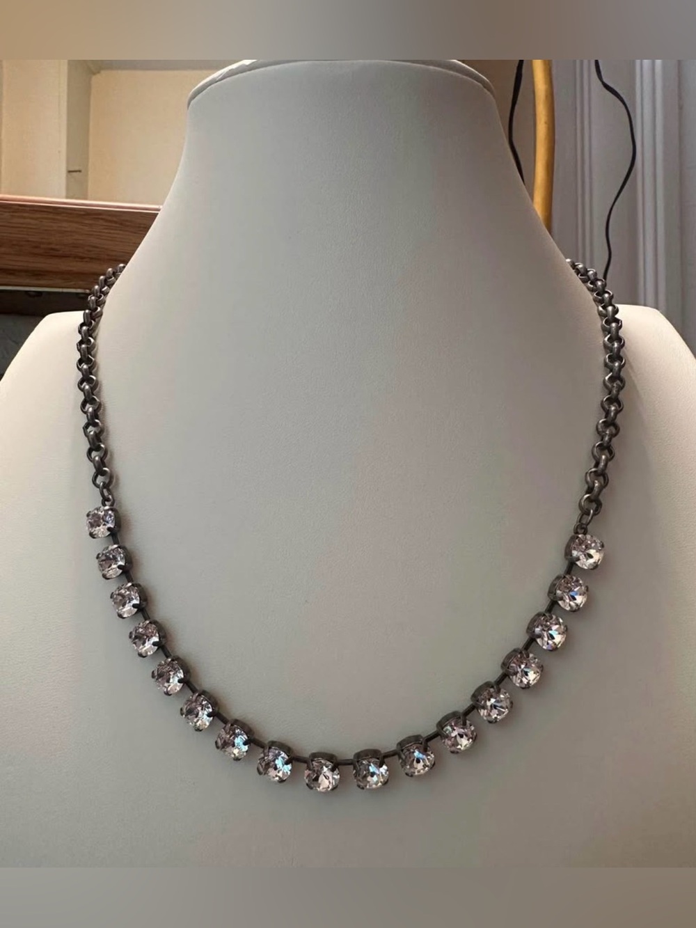 Pittsburgh the Garden clear crystals necklace